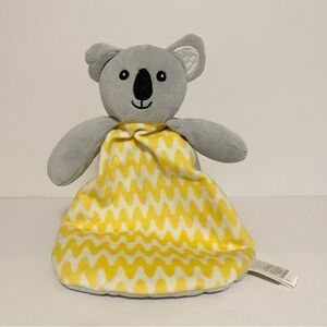 Baby Mode Activities Yellow Koala Lovey Security Blanket Chevron Plush Soft Toy